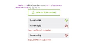 Form File uploader – Mozaic Design System